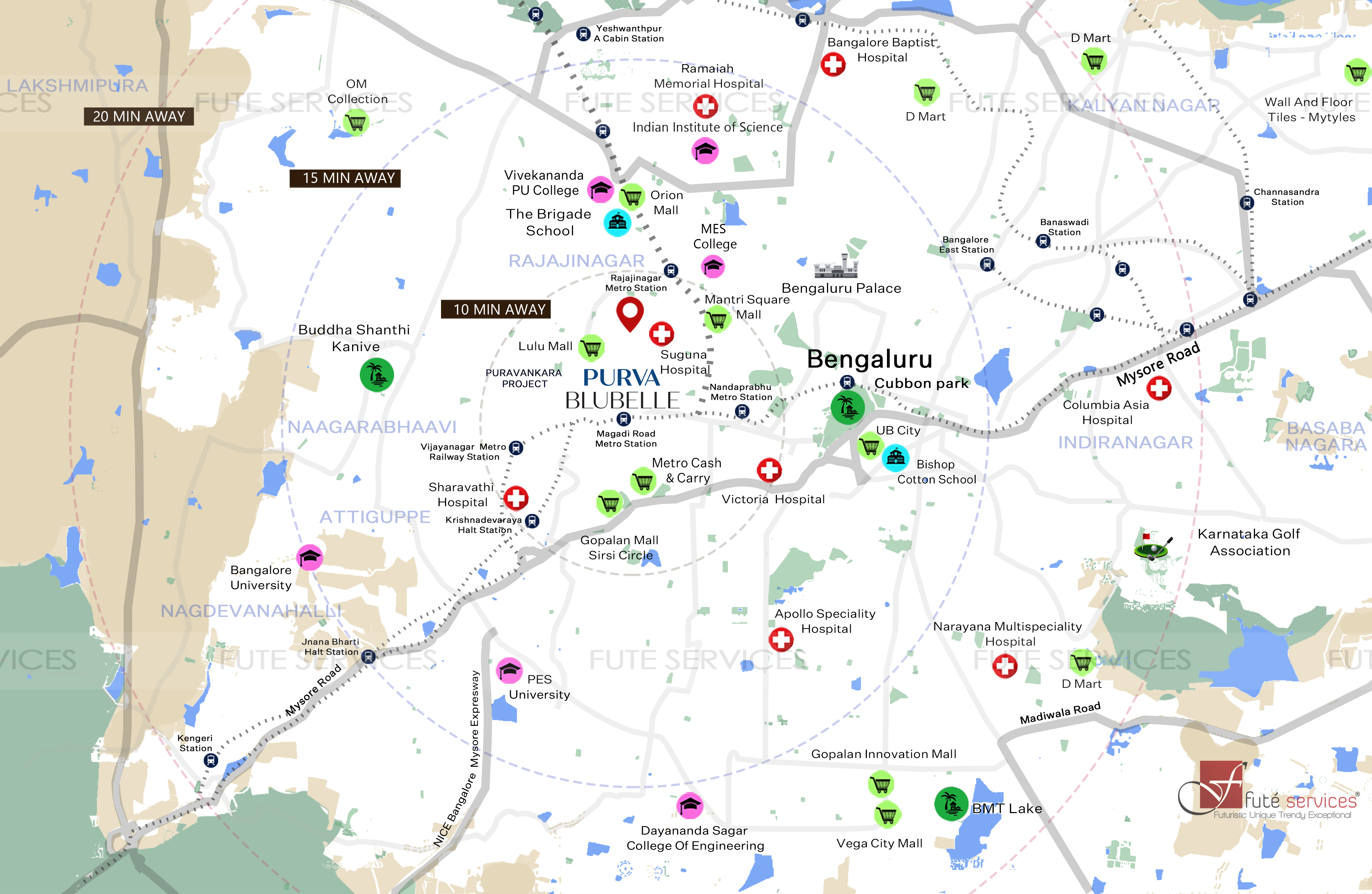 Purva Blubelle Location Map